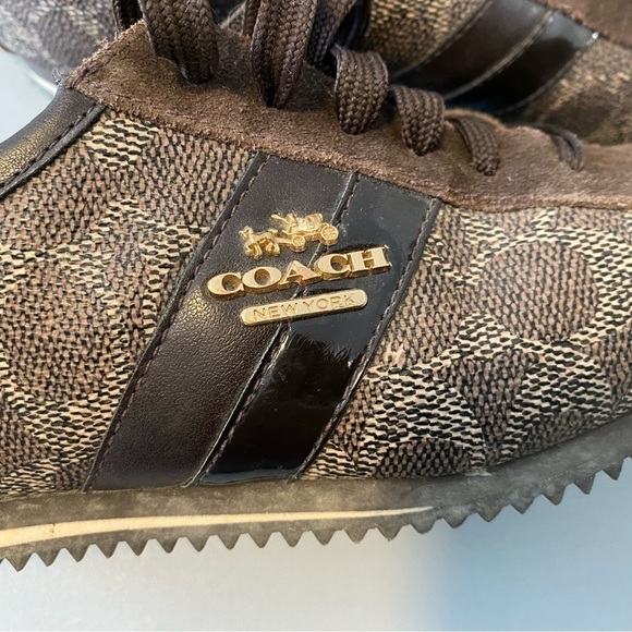 Coach Ivy Sz 6.5 Leather & Suede Fashion Sneakers - Picture 10 of 13